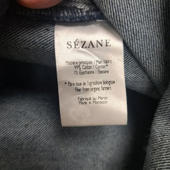 Sezane Marino High Rise Organic Cotton Denim Trousers - Picture 6 of 8